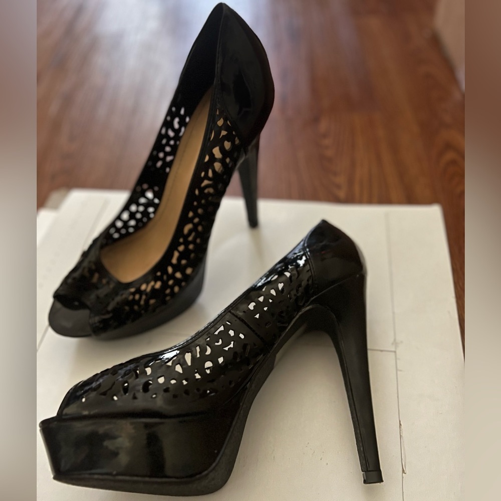 Black platform, size 8.5 heels